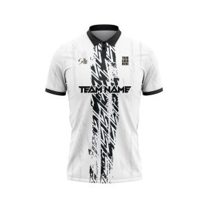 Black White Customized Cricket Jersey Design