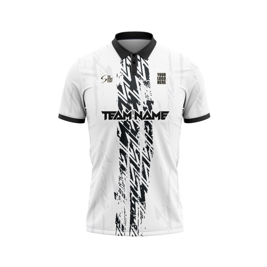 Black White Customized Cricket Jersey Design