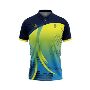 Yellow Splash Customized Cricket Team Jersey Design