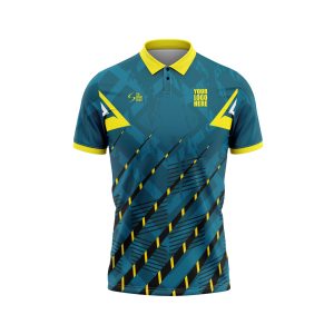 Peacock Yellow Cricket Custom Jersey