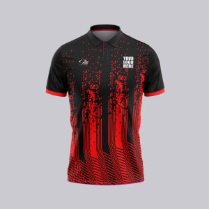 Red Drops Customized Cricket Team Jersey Design