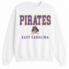 White Crewneck Sweatshirt with Pirates Graphic
