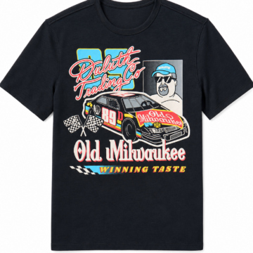 Black Retro Graphic Crew Neck Short Sleeve T-Shirt