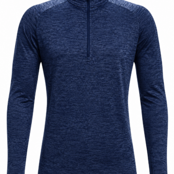 Heathered Navy Blue Quarter-Zip Pullover