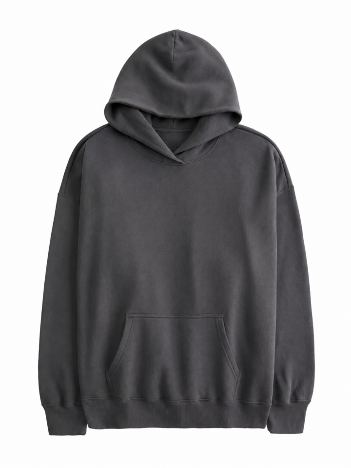 Charcoal Gray Oversized Pullover Hoodie
