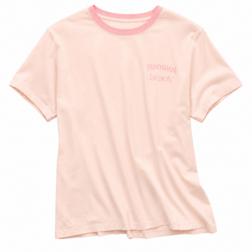 Light Pink Crew Neck Short Sleeve T-Shirt