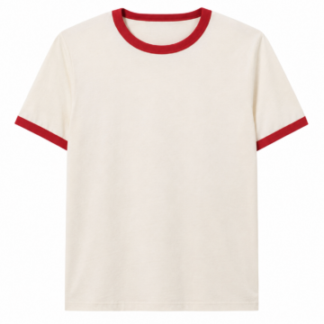 Off-White Ringer Crew Neck Short Sleeve T-Shirt