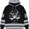 Black Colorblock Graphic Hoodie