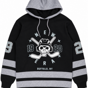 Black Colorblock Graphic Hoodie