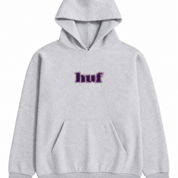 Light Heather Grey Pullover Hoodie with Logo
