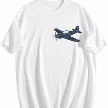 White Cotton Crew Neck T-Shirt