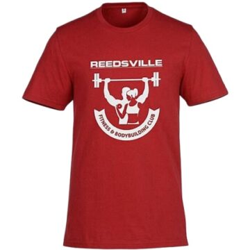 Red Crew Neck Graphic T-Shirt